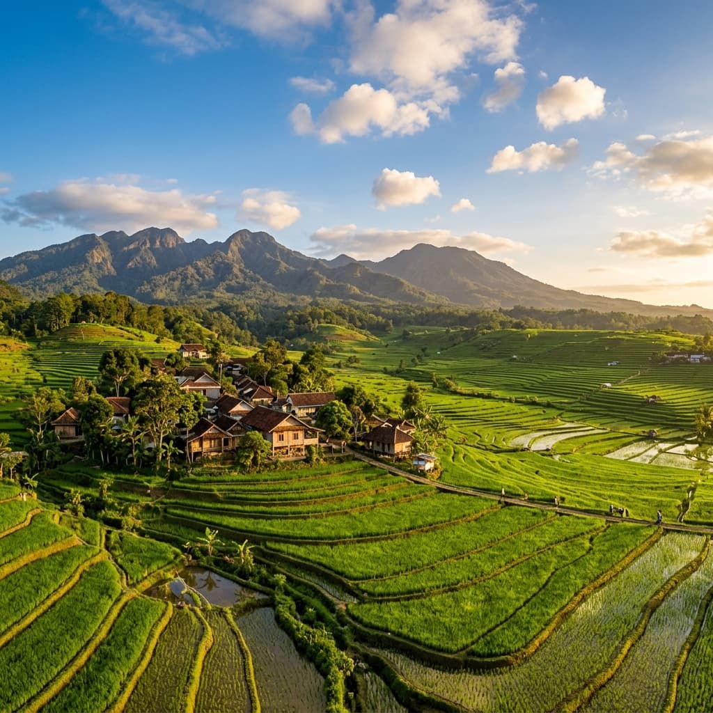 Hamparan lahan pertanian Desa Margomulyo
